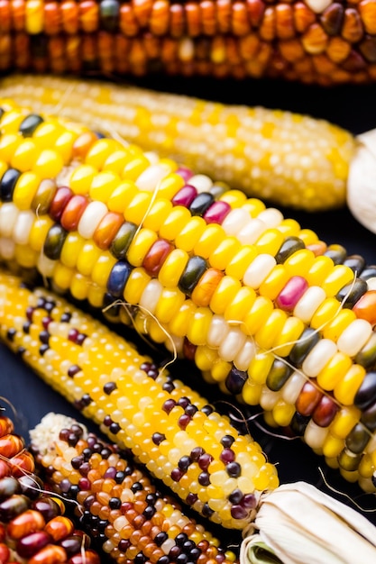 Multi colored indian corn made for Thanksgiving decoration.