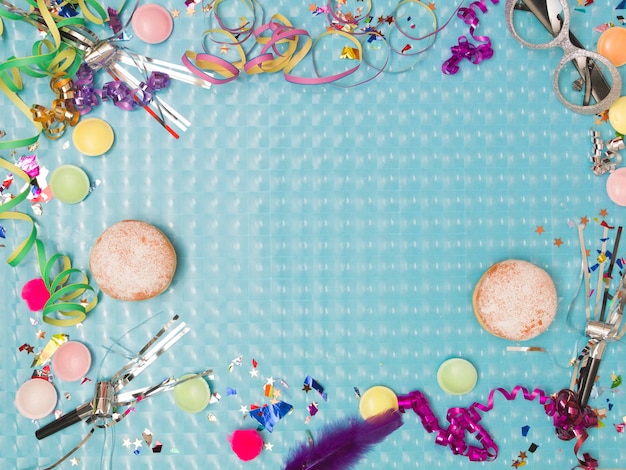 multi colored objects on table