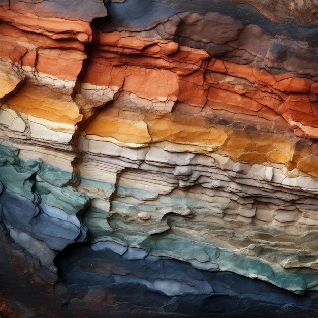 a multi colored rock formation