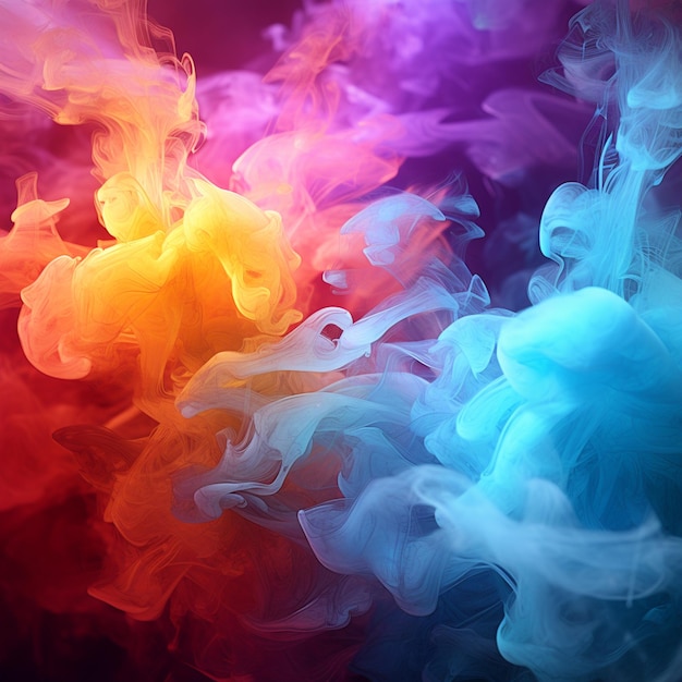 multi colored smoke