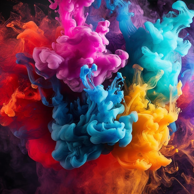 Multi colored smoke