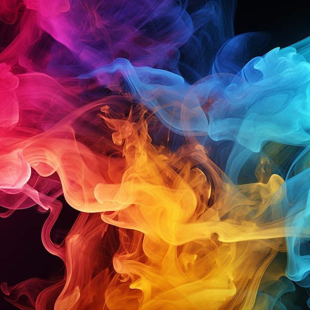 multi colored smoke