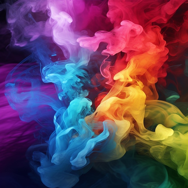 multi colored smoke