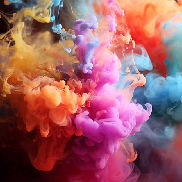 multi colored smoke