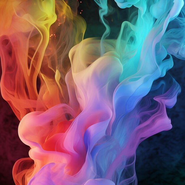 multi colored smoke