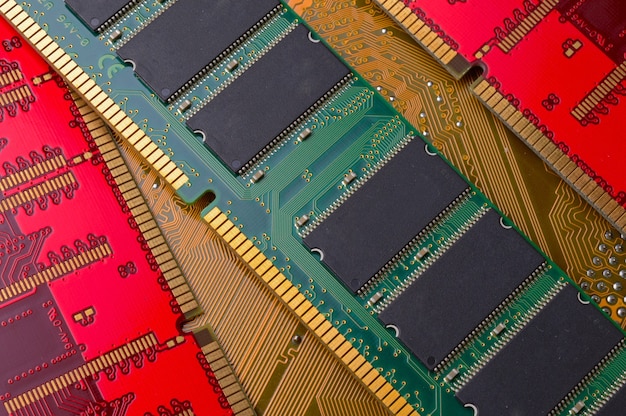 Multi-colored strips of random access memory