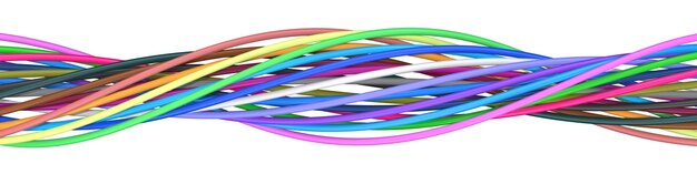 multi colored triphasic power cable background