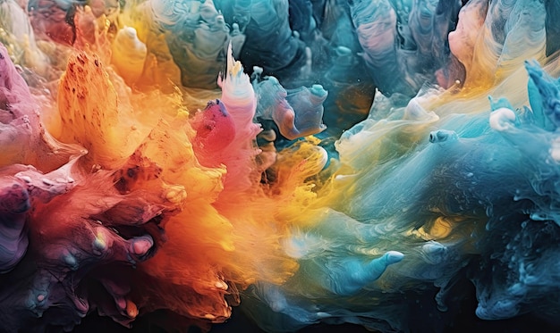 Multi colored watercolor wallpaper texture of haze paint created with generative ai tools
