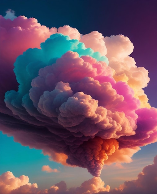 Multi colorful cloud