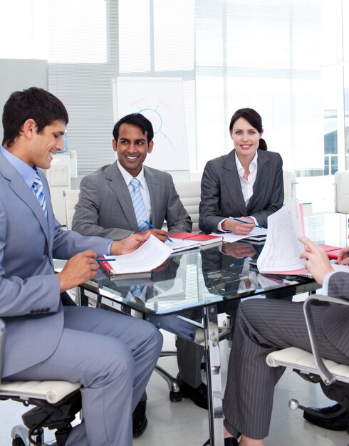 Multi-ethnic business people in a meeting 