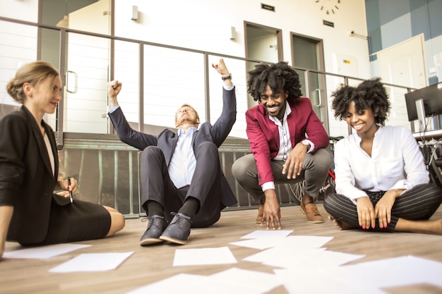 Multi-ethnic business team