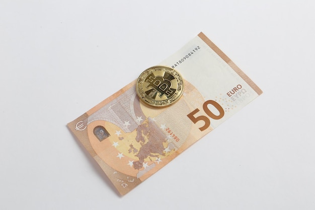 Multi Euro Dolar cash Ander type nieuwe generatie bankbiljetten bitcoin