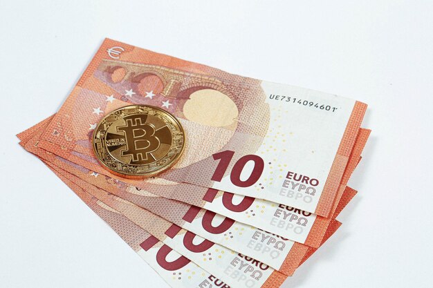 Multi Euro Dolar cash Ander type nieuwe generatie bankbiljetten bitcoin