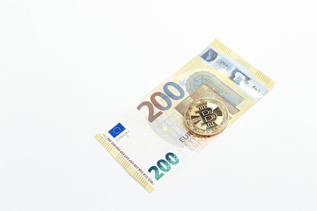 Multi euro dolar cash diversi tipi di banconote bitcoin di nuova generazione