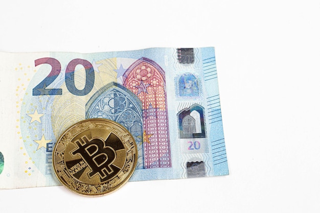 Foto multi euro dolar contant geld en munten, ander type bankbiljetten van de nieuwe generatie, bitcoin, turkse lira