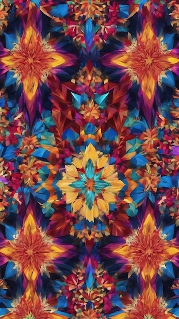 Multi kaleidoscope motif geometric lines design printing and textile materials