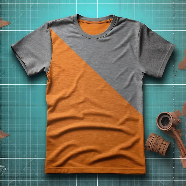 Foto multi-kleur t-shirt mockup met achtergrond