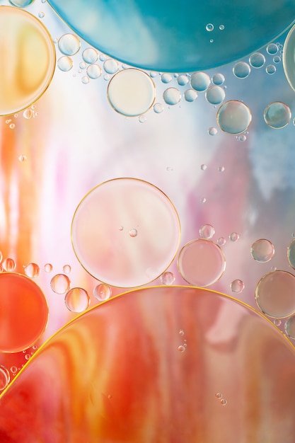 Multicolor abstract background with bubbles. 