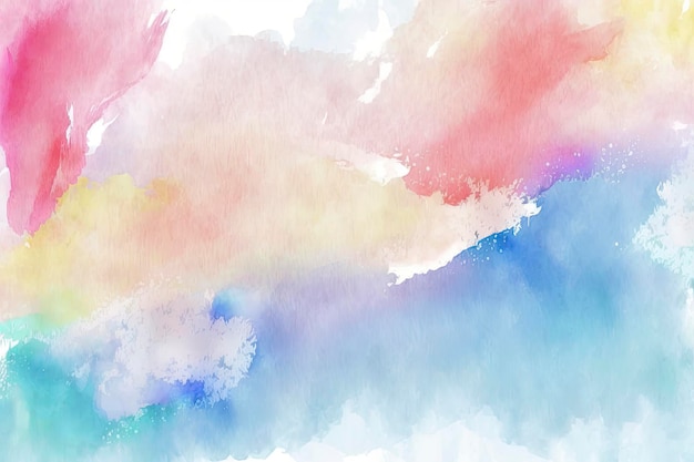 Multicolor Abstract Watercolor Wallpaper in Pastel Colors