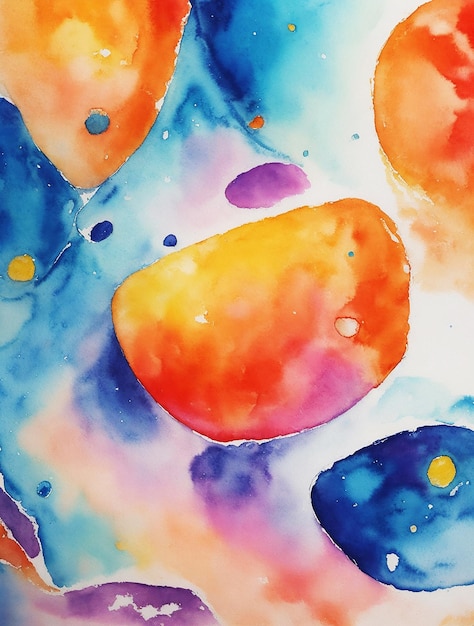 multicolor creative abstract amazing paradise stones background paint on paper HD watercolor image