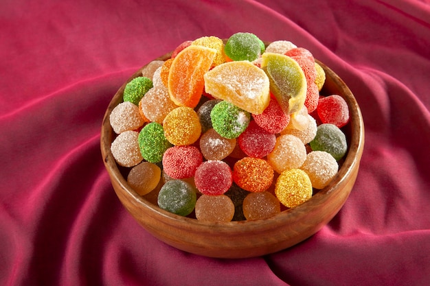 Photo multicolor delicious turkish delight traditional