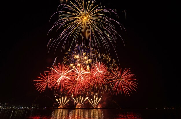 Celebrazione di fuochi d'artificio multicolore