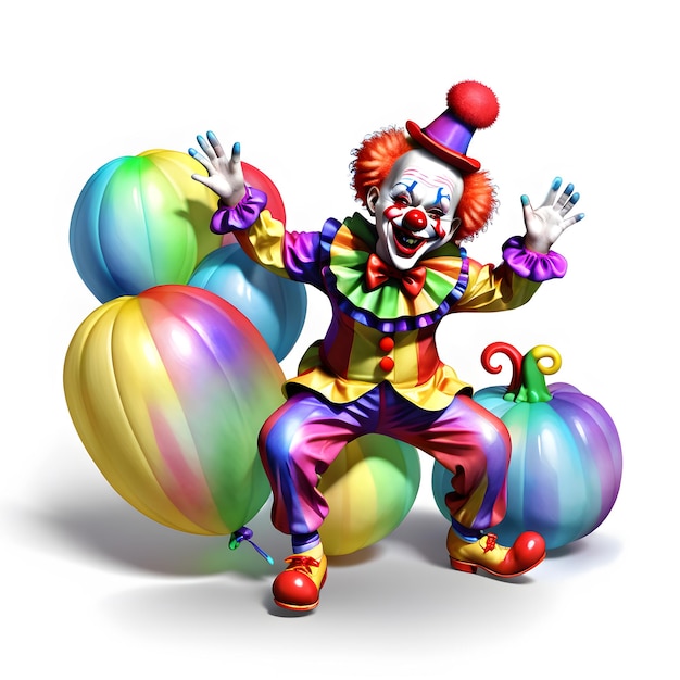 Photo multicolor funny clown clipart