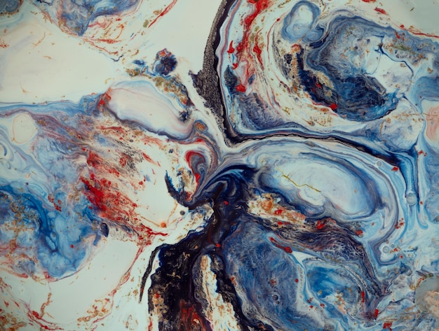 multicolor liquid ink acrylic abstract pattern