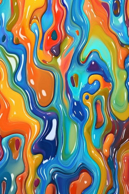 multicolor melted plastic pattern pastel