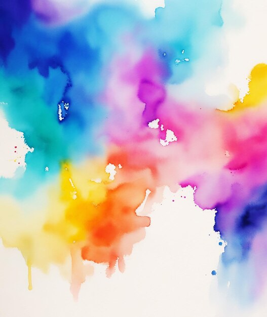 multicolor mysterious abstract watercolor painting on paper HD watercolor image