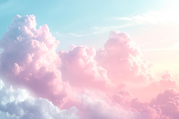 Multicolor pastel colored clouds in the sky