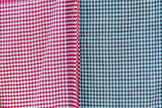 Multicolor Pure cotton GamuchaBath Towel Check Fabrics Closeup