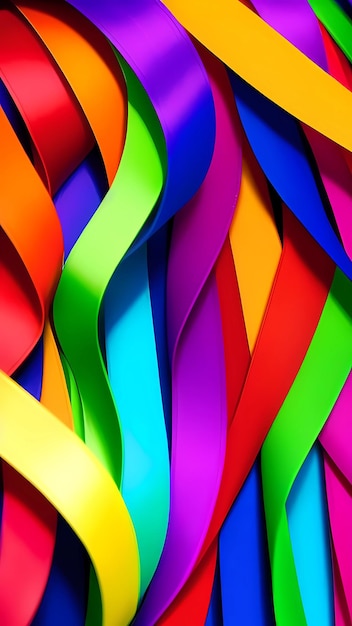 Multicolor ribbons texture background