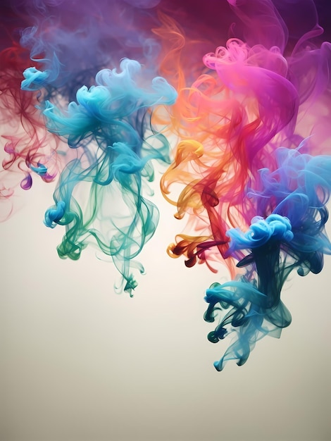 Multicolor smoke background