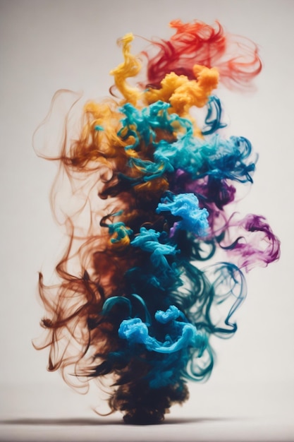 Multicolor smoke silhouette 1