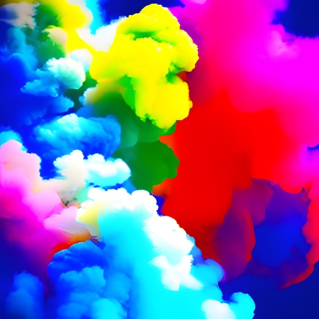 Foto fumo multicolore