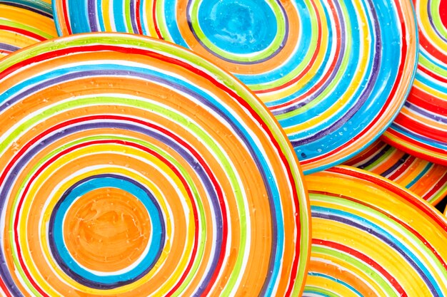 Multicolor striped plates background