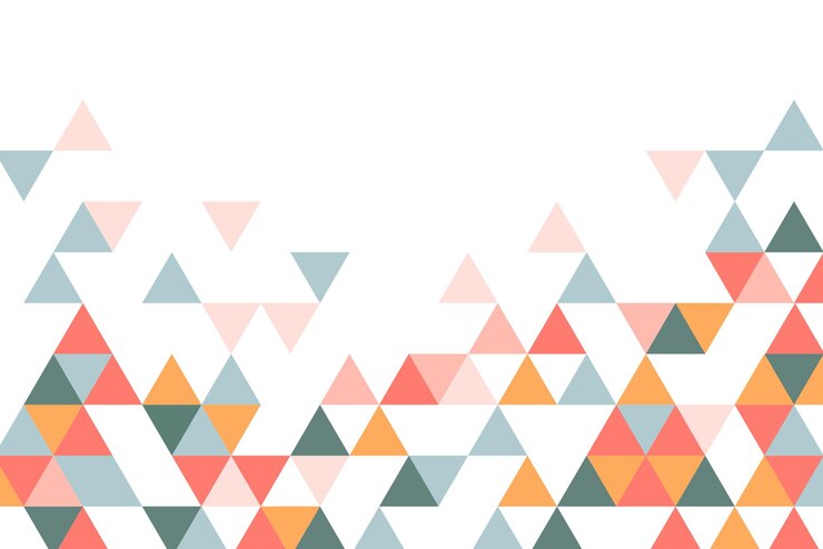 Photo multicolor triangle pattern design element