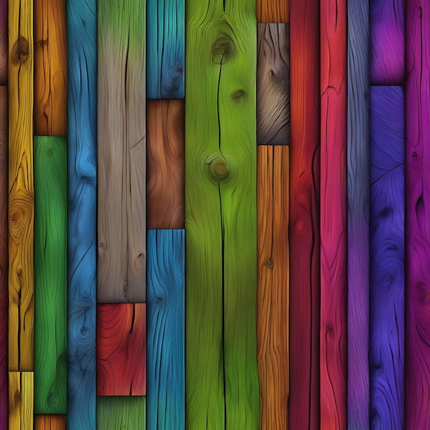 Multicolor Wooden Background Realistic Texture