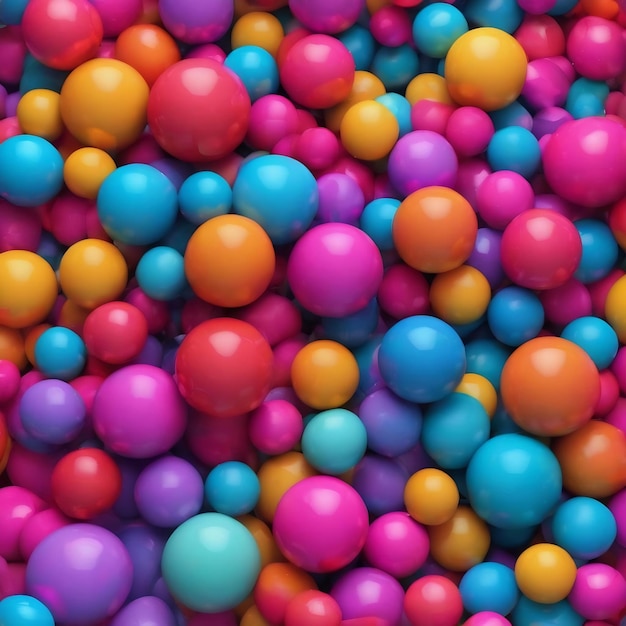 Multicolored 3d objects abstract background