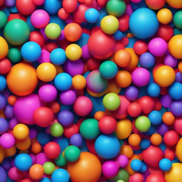 Multicolored 3d objects abstract background