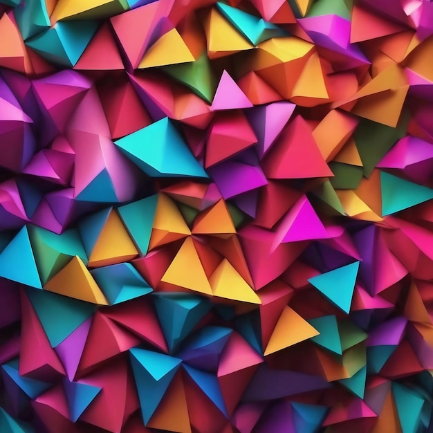 Multicolored abstract background of effect geometric triangles