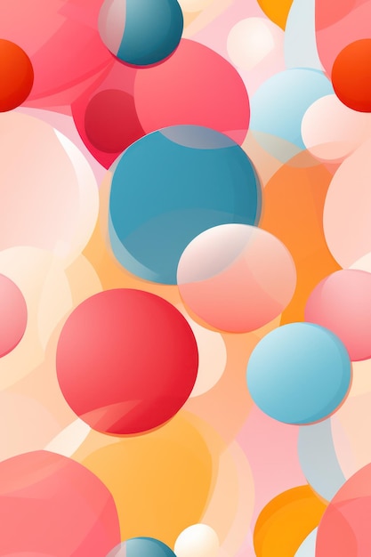 multicolored abstract circles abstract illustration seamless pattern background wallpaper