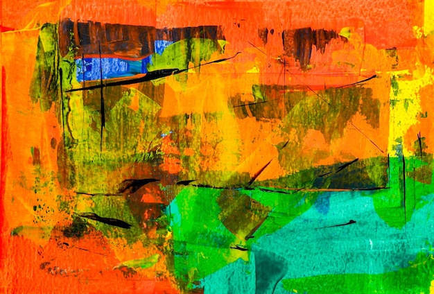Multicolored Abstract Painting Photo