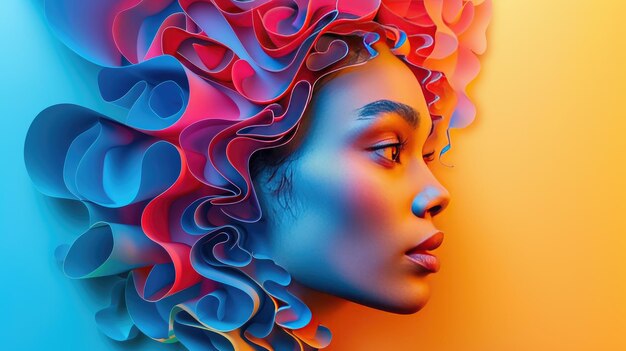 multicolored abstract portrait headshot poster cover design illustration conceptual digital art