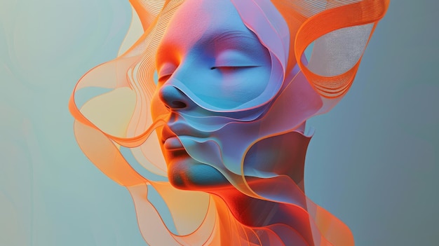 multicolored abstract portrait headshot poster cover design illustration conceptual digital art