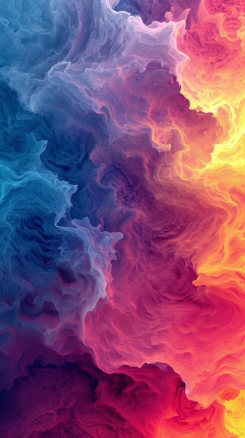 Multicolored Background With Abundant Smoke