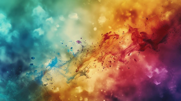 Multicolored Background with Bubbles