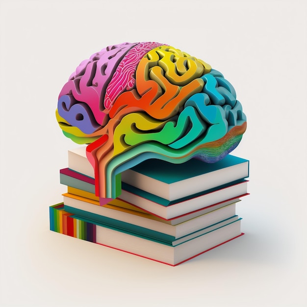 Multicolored-brain books case of study