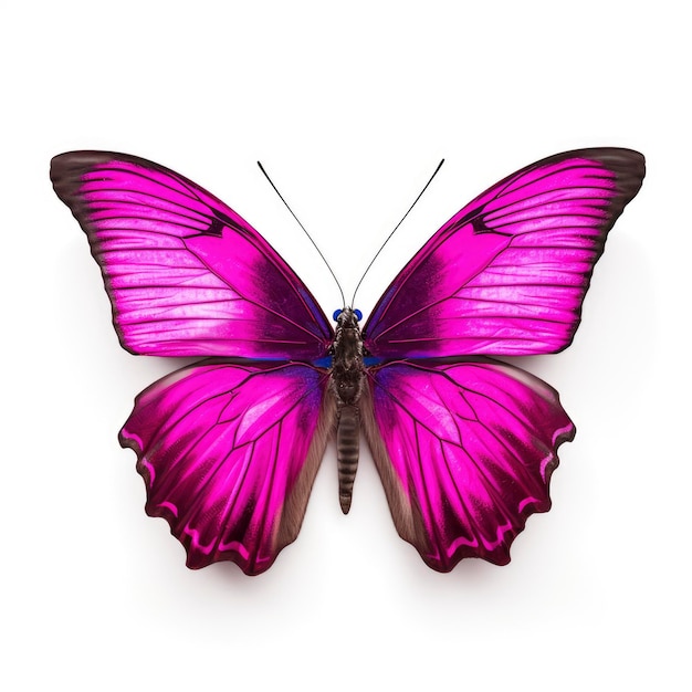 Multicolored butterfly for design isolated on white background Fuschia butterfly